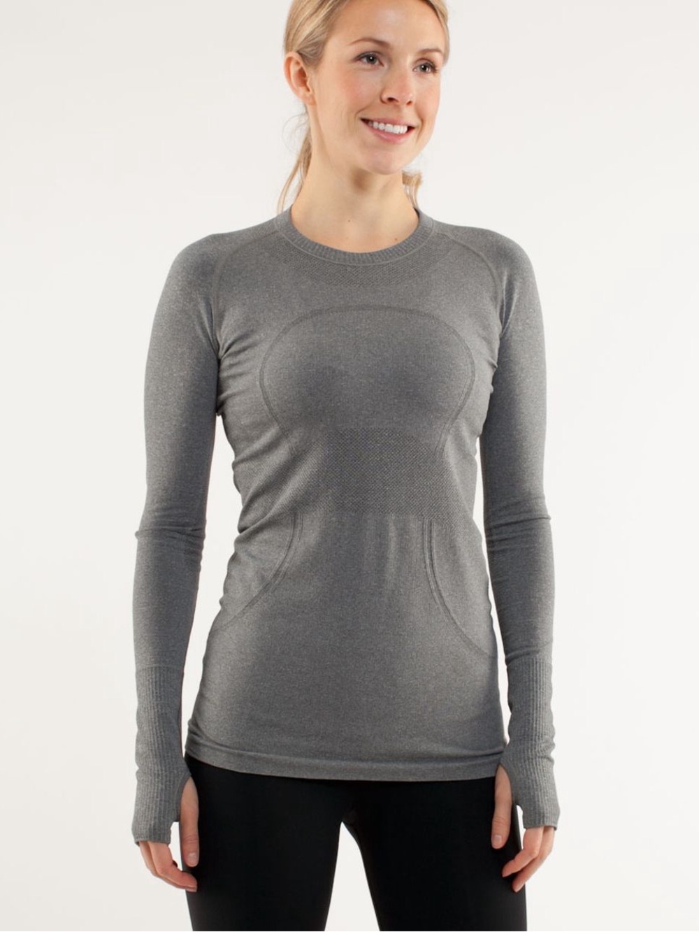 Lululemon Swifty Tech Heather Gray Long Sleeve Top